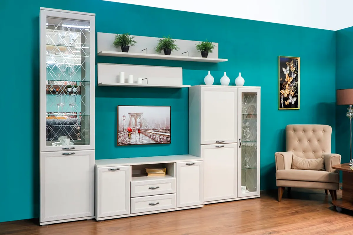 Полка ПЛ-1001-СК (Серый Кашемир) — Мебель-центр Озерцо