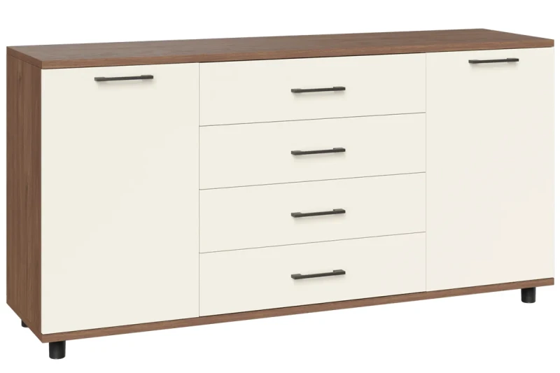 Тумба ТБ-5012-ГТ-КМ (Гикори Джексон Темный / Кашемир Матовый) — Мебель-центр Озерцо