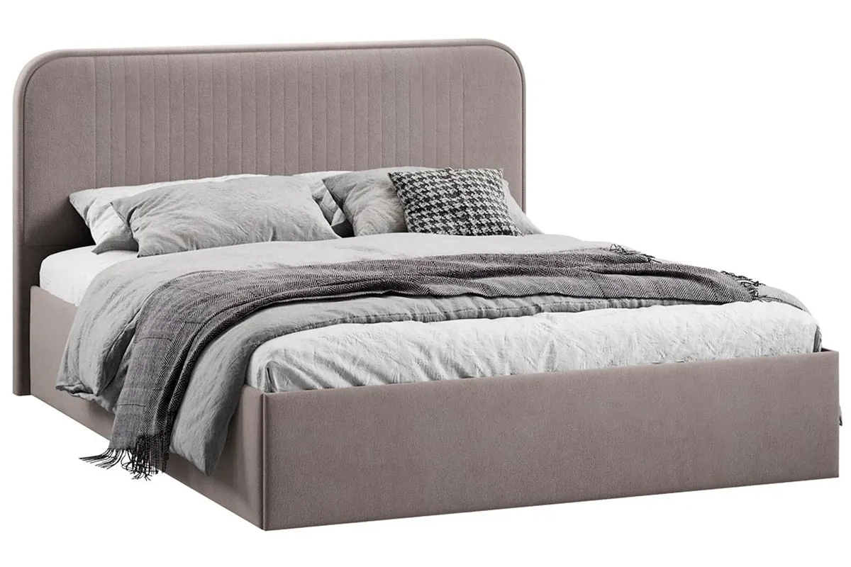 Кровать Тиффани Тип 1 с ПМ 160х200 (Велюр / Мокко темный) - купить в Озерце