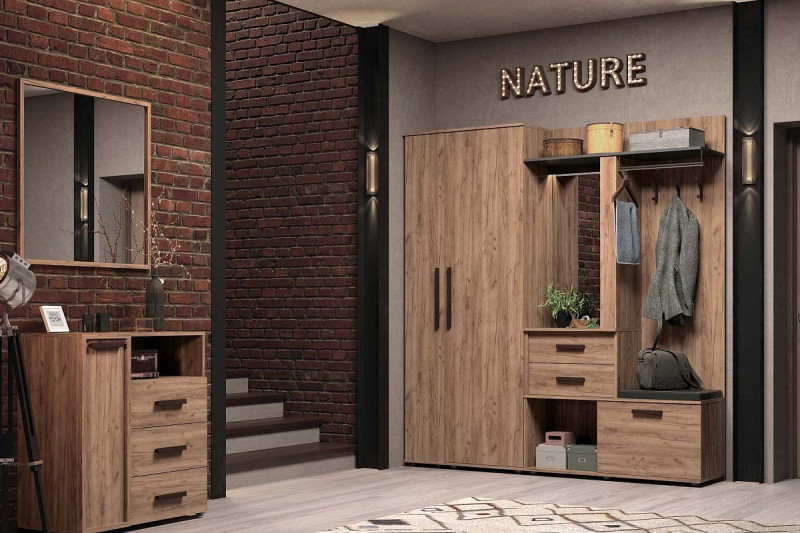 Прихожая Nature (Комплект 1) — Мебель-центр Озерцо