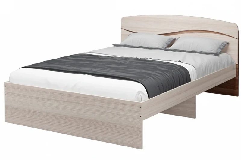 Кровать Валенсия без ящиков 140х200 (Ясень Светлый/Ясень Темный) - купить в Озерце