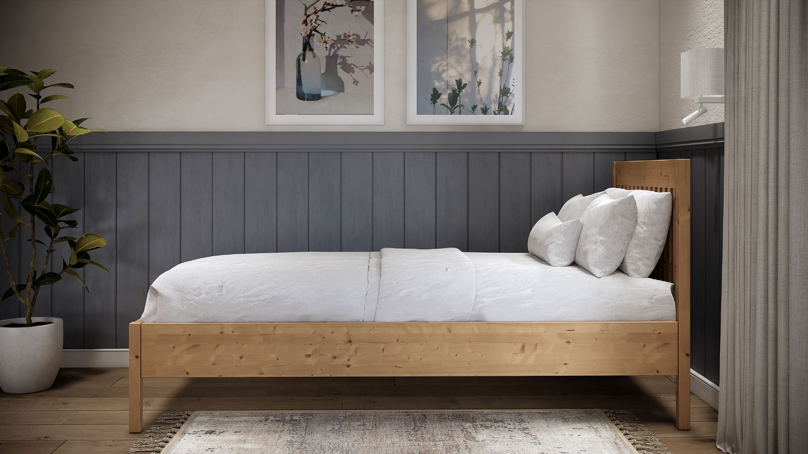 Кровать Maas массив сосны, цвет Светло-коричневый 90x200 - купить в Озерце