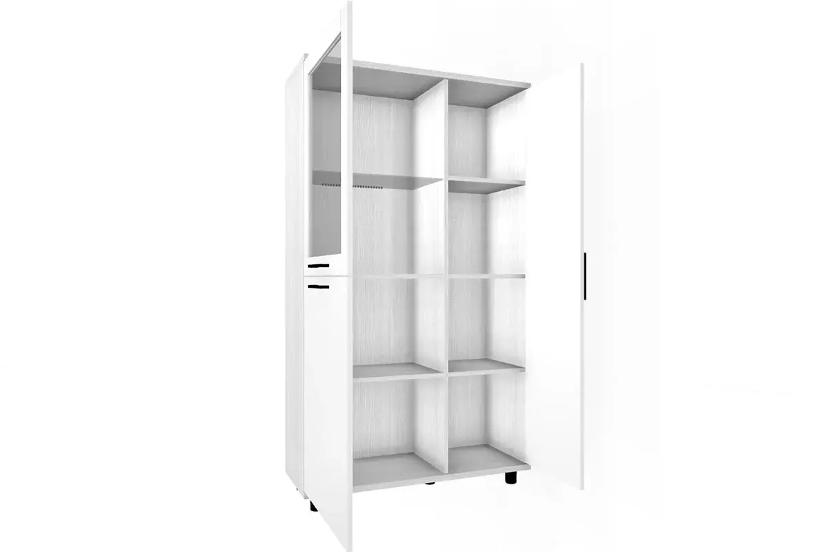 Шкаф многоцелевой ШК-5084-СЯ-БГ (Снежный Ясень/Белый Бриллиант Глянцевый) в мебель-центре Озерцо
