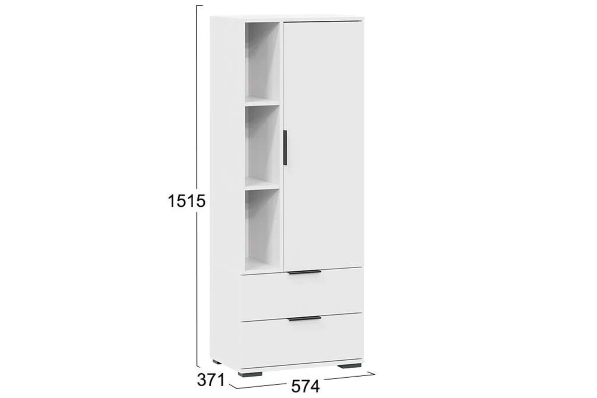 Шкаф для посуды Агата Исп.2 (Белый ясень) в мебель-центре Озерцо