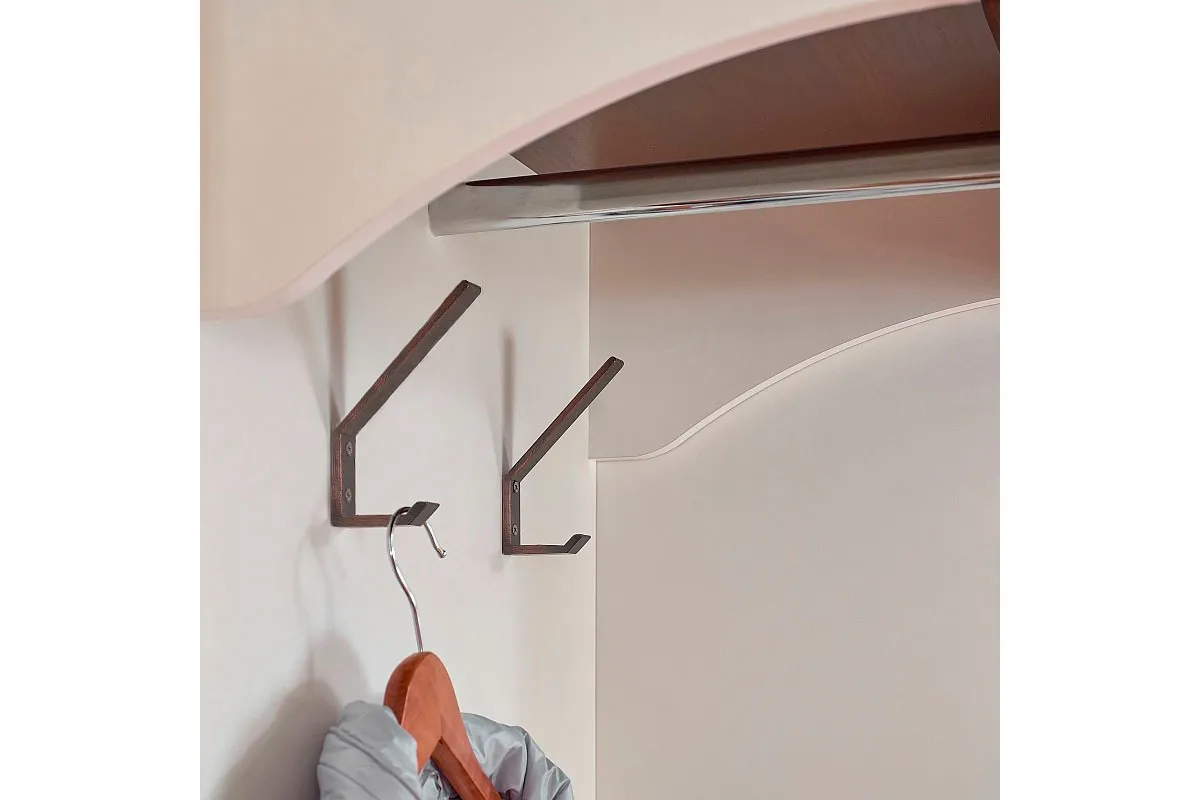 Вешалка Норвуд 74 (Белый/Орех шоколадный) — Мебель-центр Озерцо