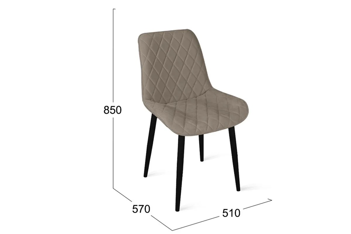 Стул Oscar (Черный Муар / Велюр L003 Бежевый) - купить в Озерце