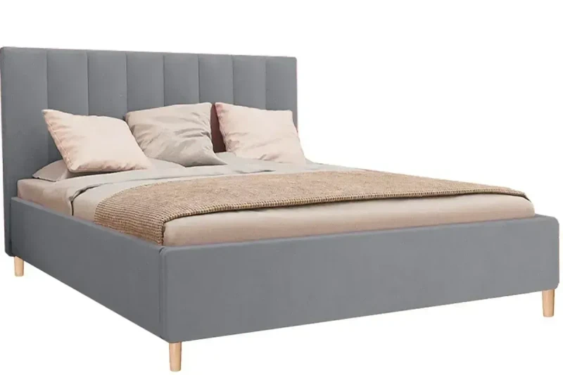 Кровать Венеция с ПМ 180х200 (Velutto 32/Серый) 2 кат. - купить в Озерце