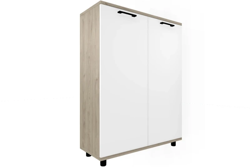 Тумба ТБ-5001-ГС-БГ (Гикори Джексон Светлый/Белый Бриллиант Глянцевый) — Мебель-центр Озерцо