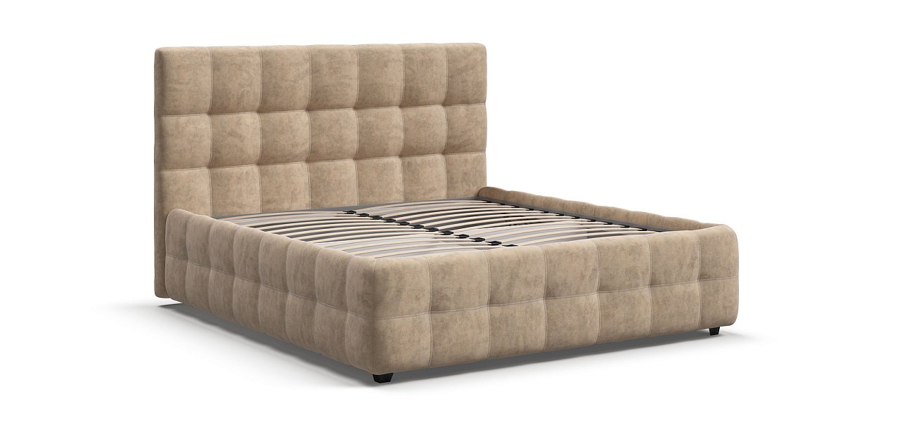 Босс Кровать+ПМ 160*200 Велюр Роял шампань - купить в Озерце