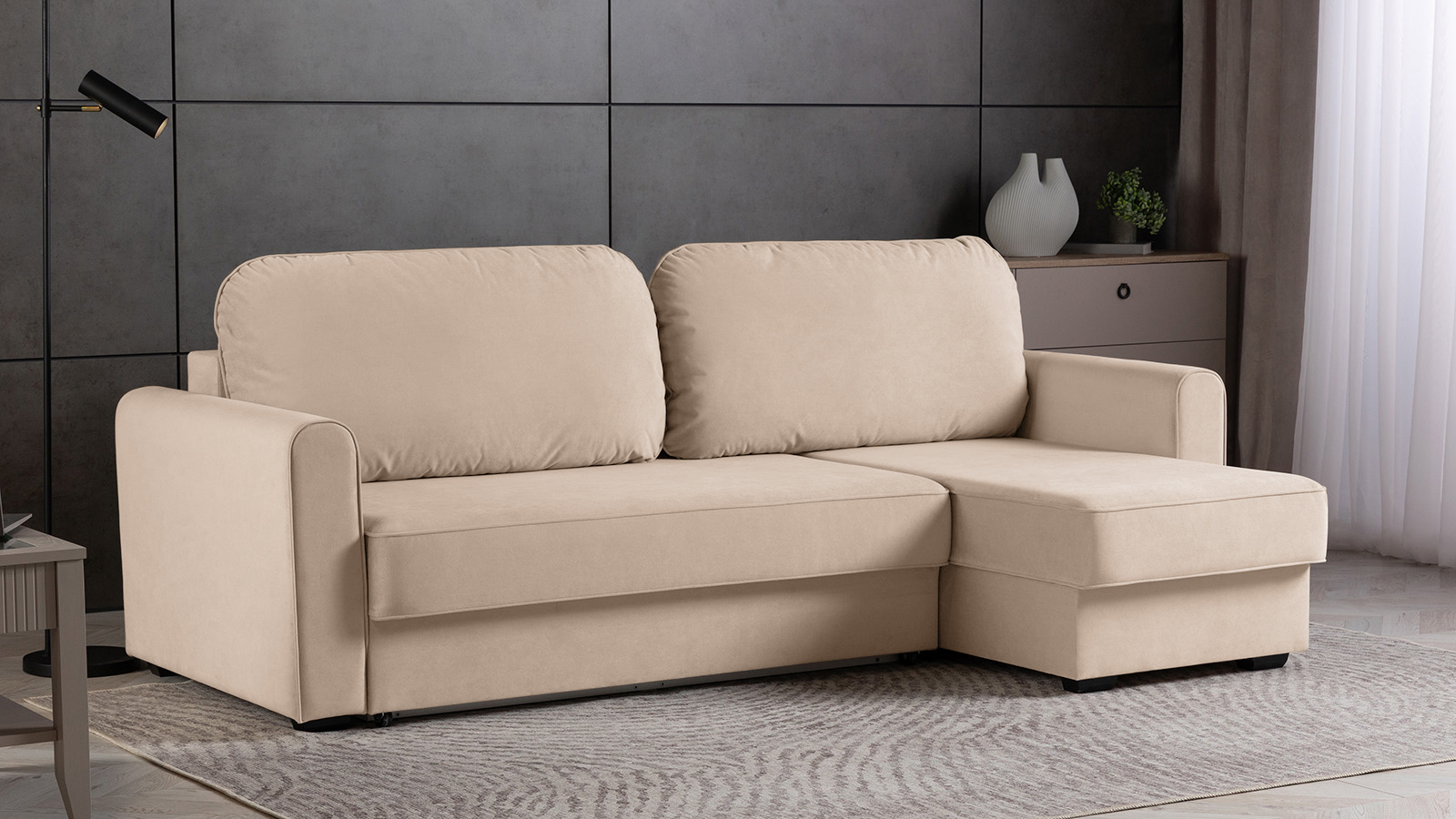 Диван -кровать угловой Magni ткань Dumont 02 144x233 — купить в Озерце