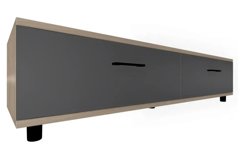 Тумба ТБ-5072-ГС-АМ (Гикори Джексон Светлый/Антрацит Матовый) — Мебель-центр Озерцо