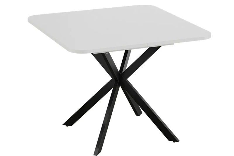Стол обеденный Лиссабон раздвижной Тип 1 (Черный муар / Белый) - купить в Озерце