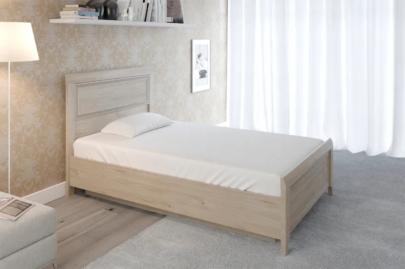 Кровать КР-1022 140х200 (Гикори Джексон Светлый) - купить в Озерце