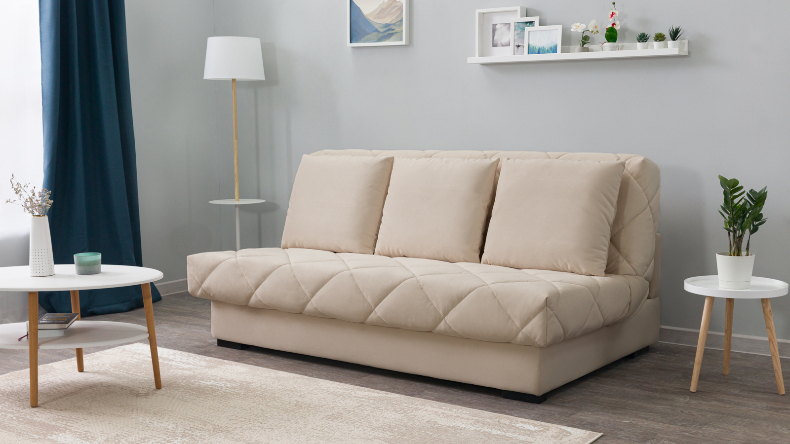 Диван Vega Nova Sky velvet 21 с коробом для белья 128x197 — купить в Озерце