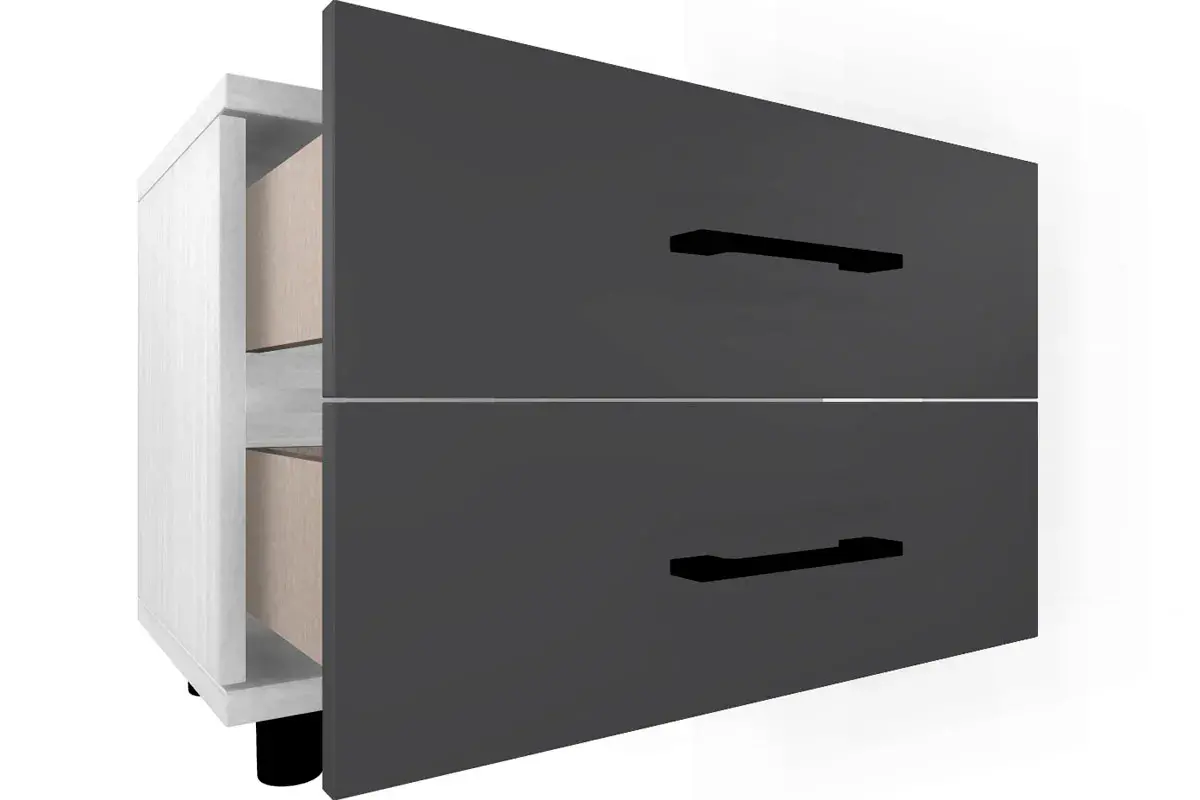 Тумба ТБ-5061-СЯ-АМ (Снежный Ясень/Антрацит Матовый) — Мебель-центр Озерцо