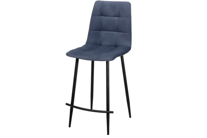 Стул Чили полубарный (Муар черный/Велюр Мазерати 21/Темно-синий) СРП-053 - купить в Озерце