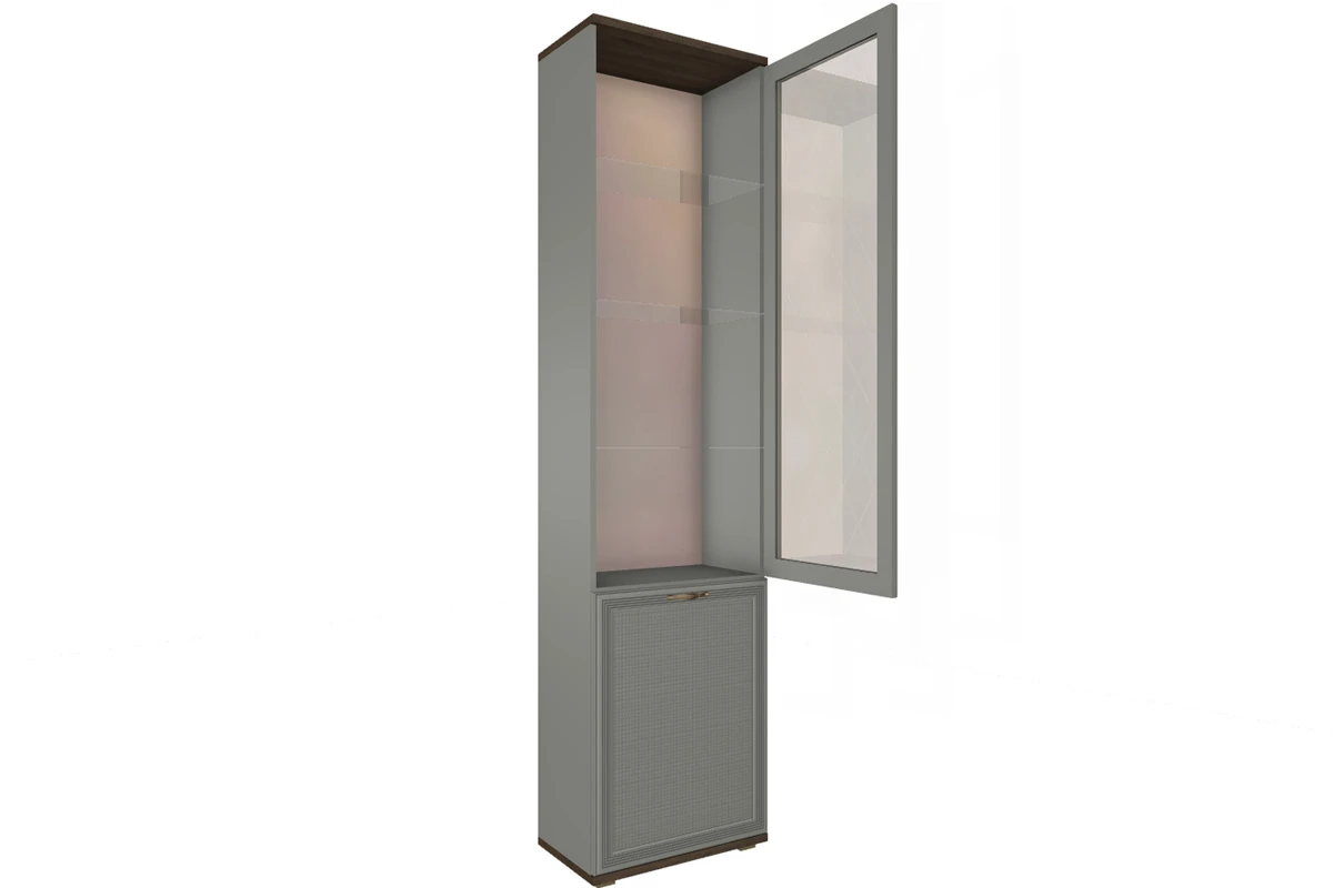 Шкаф многоцелевой ШК-1044-ГТ-СО (Гикори Джексон Темный/Серый Оникс) в мебель-центре Озерцо