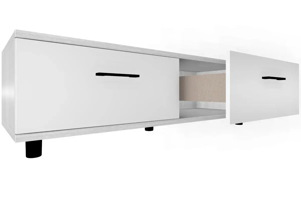 Тумба ТБ-5073-СЯ-БГ (Снежный Ясень/Белый Бриллиант Глянцевый) — Мебель-центр Озерцо