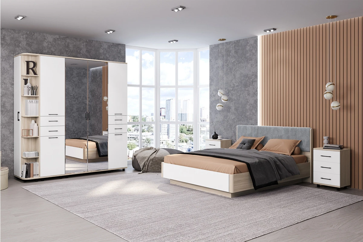 Шкаф многоцелевой ШК-5025-АС-БГ (Ясень Асахи/Белый Бриллиант Глянцевый) в мебель-центре Озерцо