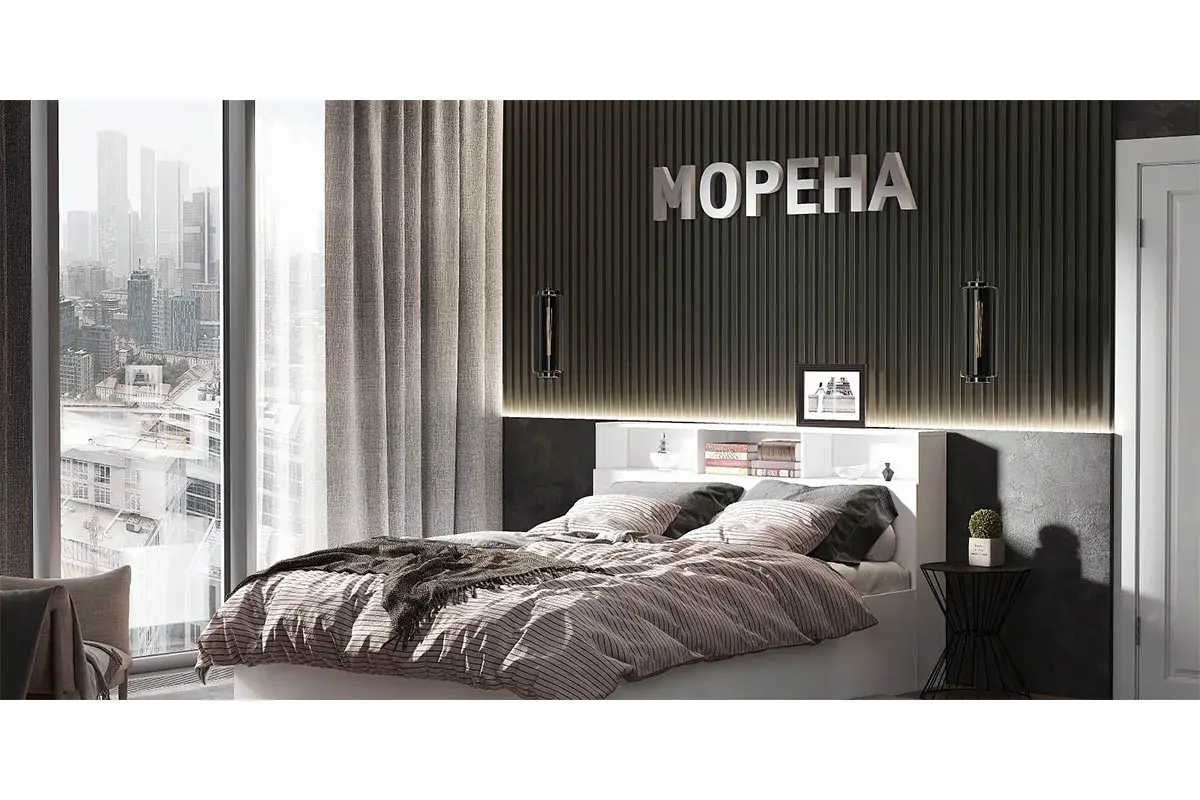 Кровать Морена 180х200 (Белый) - купить в Озерце