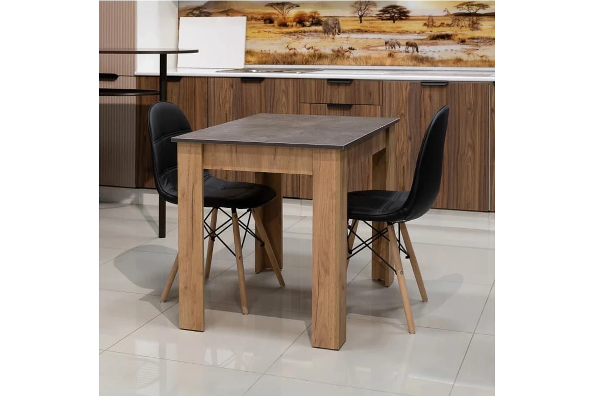 Стол обеденный Промо тип 1 (Дуб Крафт Золотой/Ателье темный) - купить в Озерце