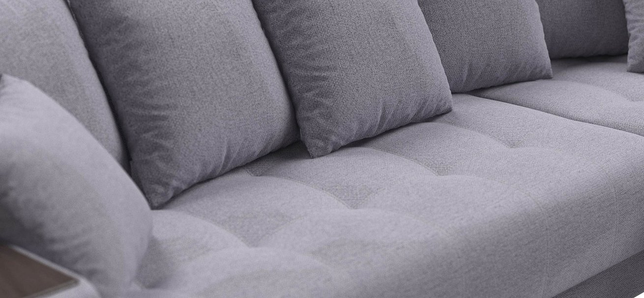 Ванкувер угловой диван Рогожка Мальмо платина — купить в Озерце