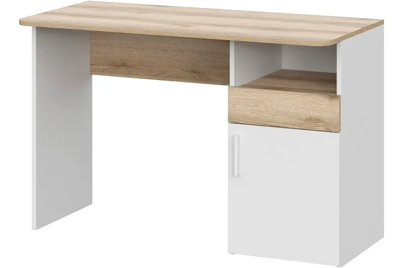 Стол Геометрия-9 (Белый/Делано светлый) — Мебель-центр Озерцо