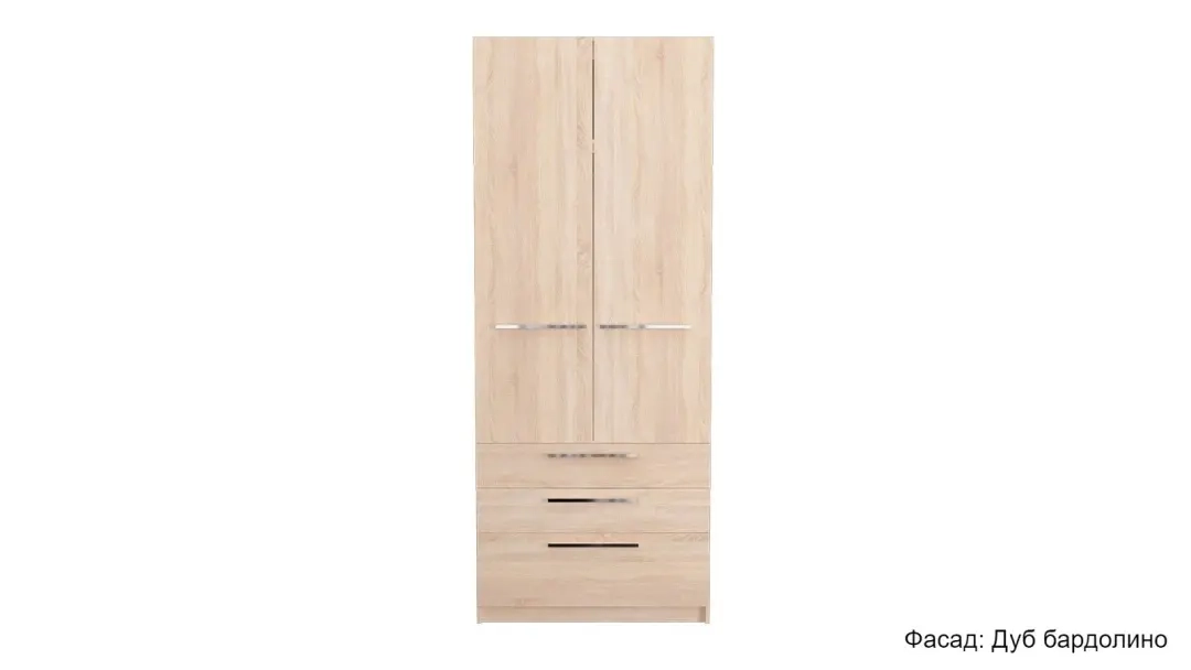 Шкаф двухдверный Noble 90 см с ящиками, цвет Дуб бардолино 53x90 — купить в Озерце