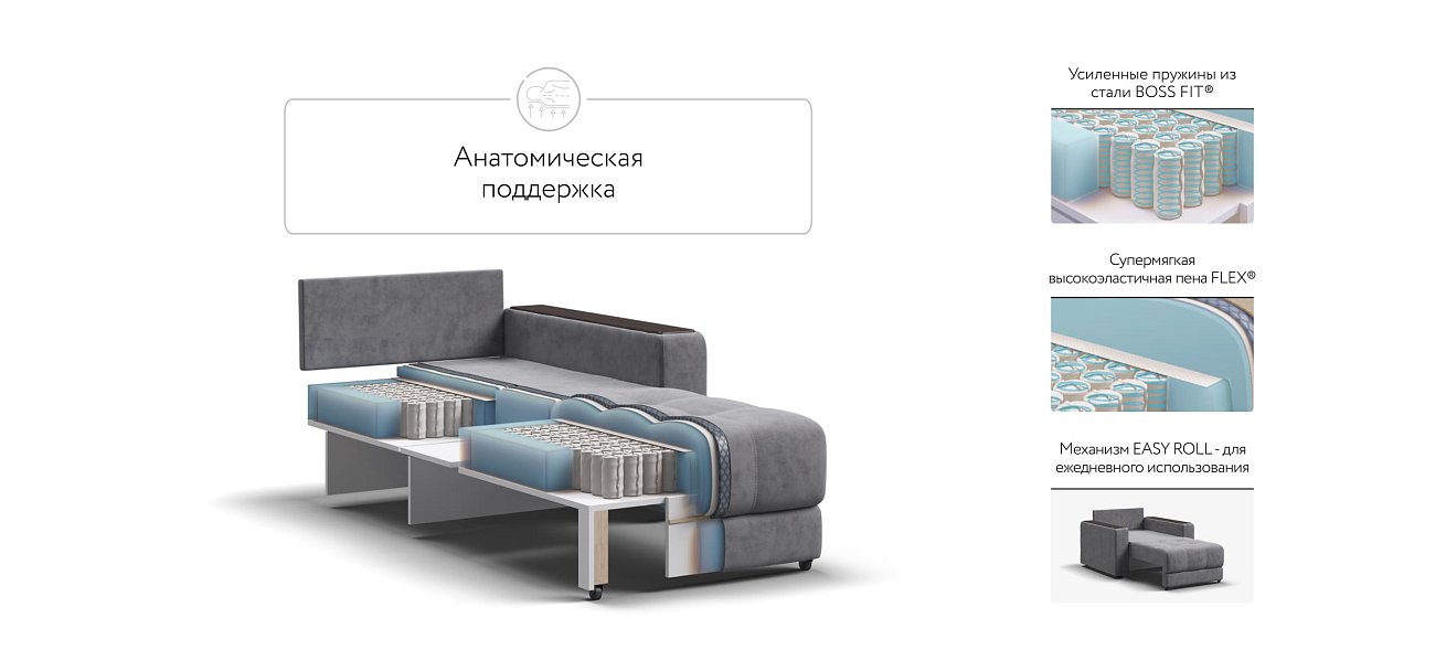 Босс кресло-кровать Велюр Роял агат — купить в Озерце