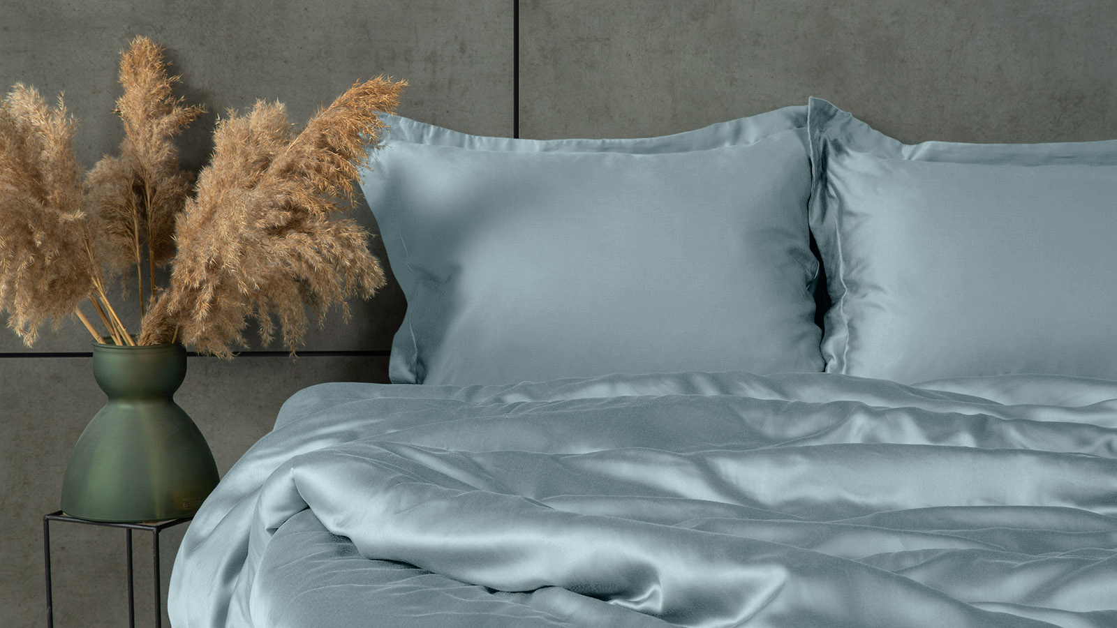 Постельное белье Comfort Solid Tencel, цвет: Пыльный голубой (односпал) 140x205, без простыни в мебель-центре Озерцо