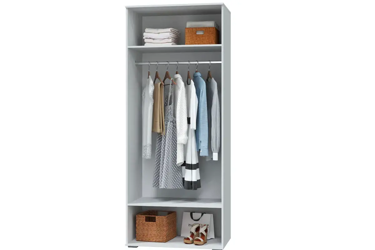 Шкаф Шарлиз 2-х дв. для платья и белья (Белое сияние/Белый снег) в мебель-центре Озерцо