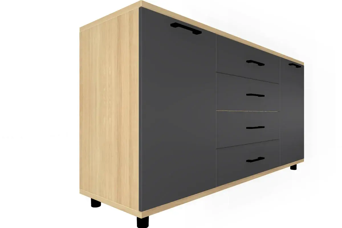 Спальня Грейс комплект 4 (Ясень Асахи/Антрацит матовый) - купить в Озерце