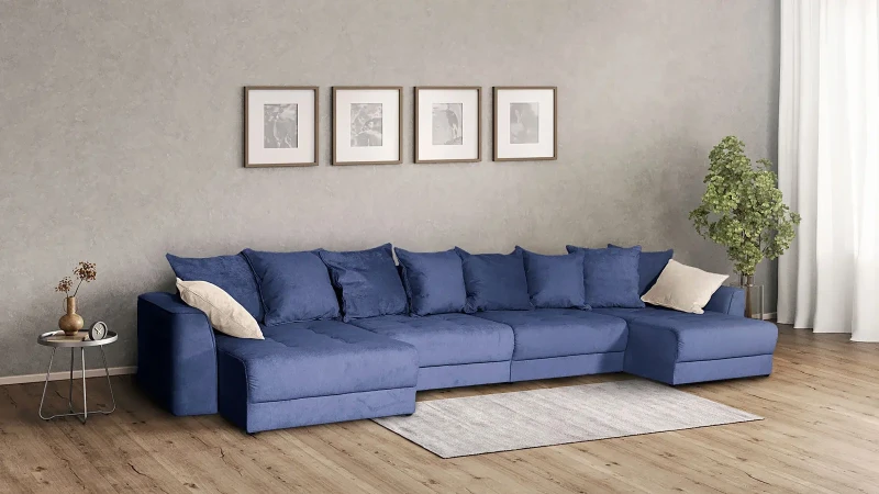 Диван Monako New Happy 784 + Happy 102 П-образный с коробом для белья 157x455 — купить в Озерце