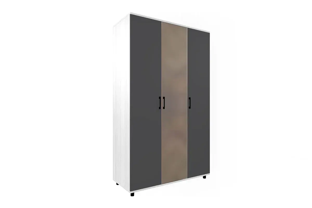 Спальня Грейс комплект 2 (Снежный Ясень/Антрацит матовый) - купить в Озерце