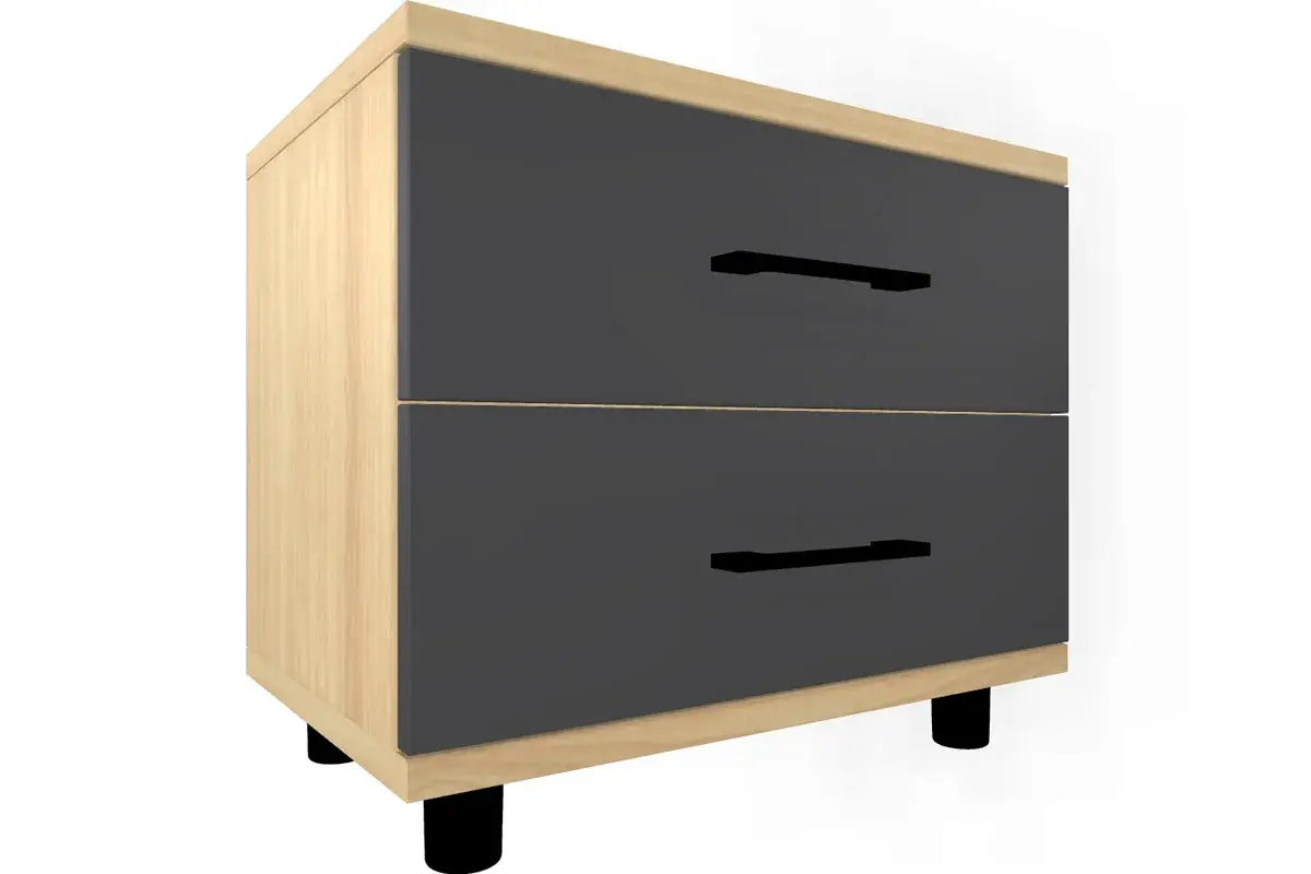 Спальня Грейс комплект 4 (Ясень Асахи/Антрацит матовый) - купить в Озерце