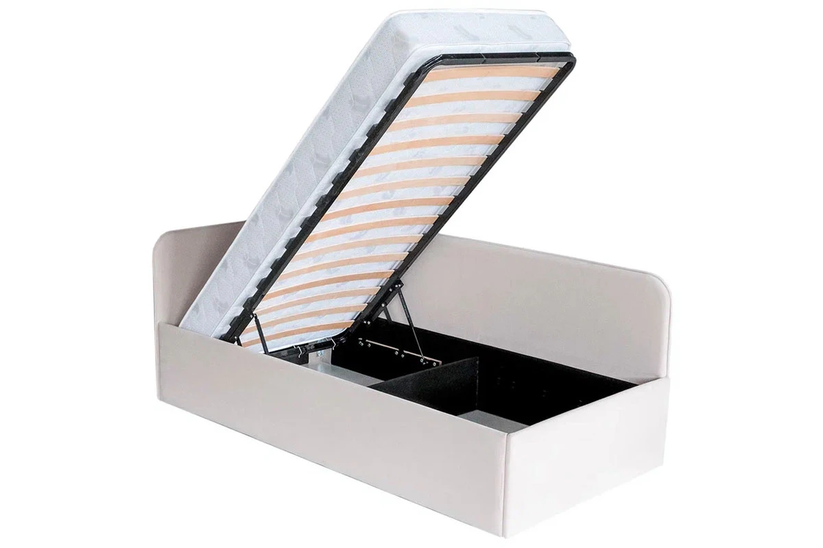 Кровать угловая Джеки с ПМ (122) 90х200 (Бежевый/Newtone light beige) - купить в Озерце