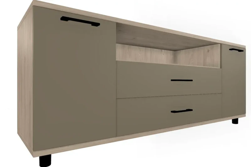 Тумба ТБ-5021-ГС-ЛМ (Гикори Джексон Светлый/Латте Матовый) — Мебель-центр Озерцо