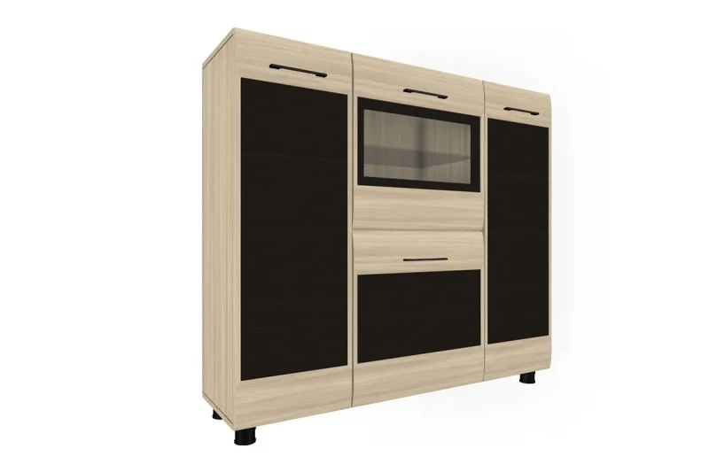 Тумба ТБ-2601 (Ясень Асахи-комбинированный) — Мебель-центр Озерцо