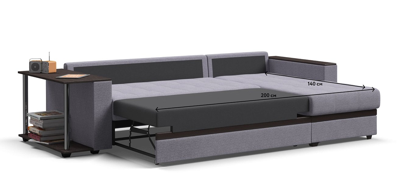 Атланта Люкс угловой диван Рогожка Мальмо платина — купить в Озерце