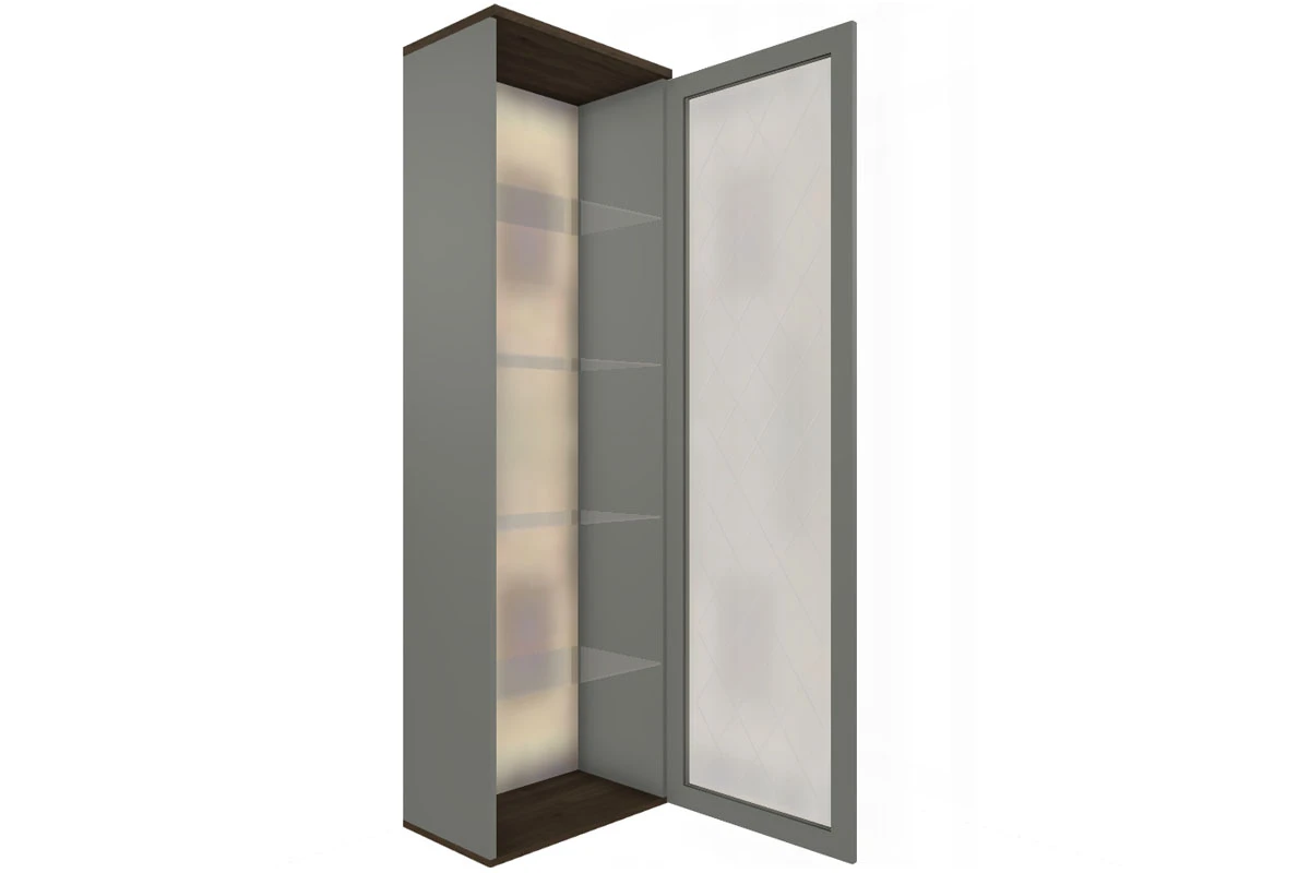 Шкаф ШК-1062-ГТ-СО (Гикори Джексон Темный/Серый Оникс) в мебель-центре Озерцо