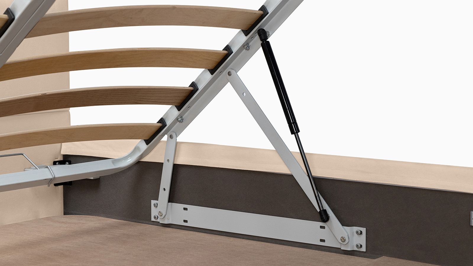 Кровать с подъемным механизмом Orlando Nova, ткань Casanova Milk, 120x200 - купить в Озерце