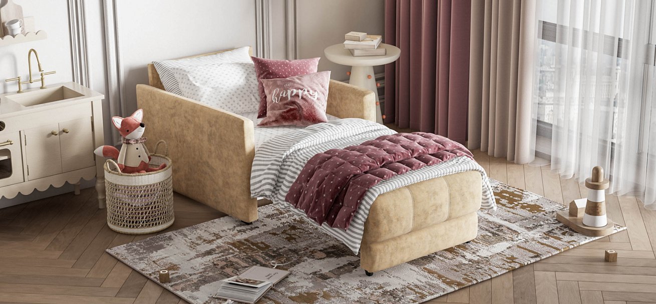 Босс Лофт кресло-кровать Велюр Роял шампань — купить в Озерце