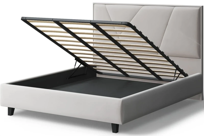 Кровать на опоре Ингрид с ПМ и бельев. ящ. 160х200 (Нео 02) - купить в Озерце