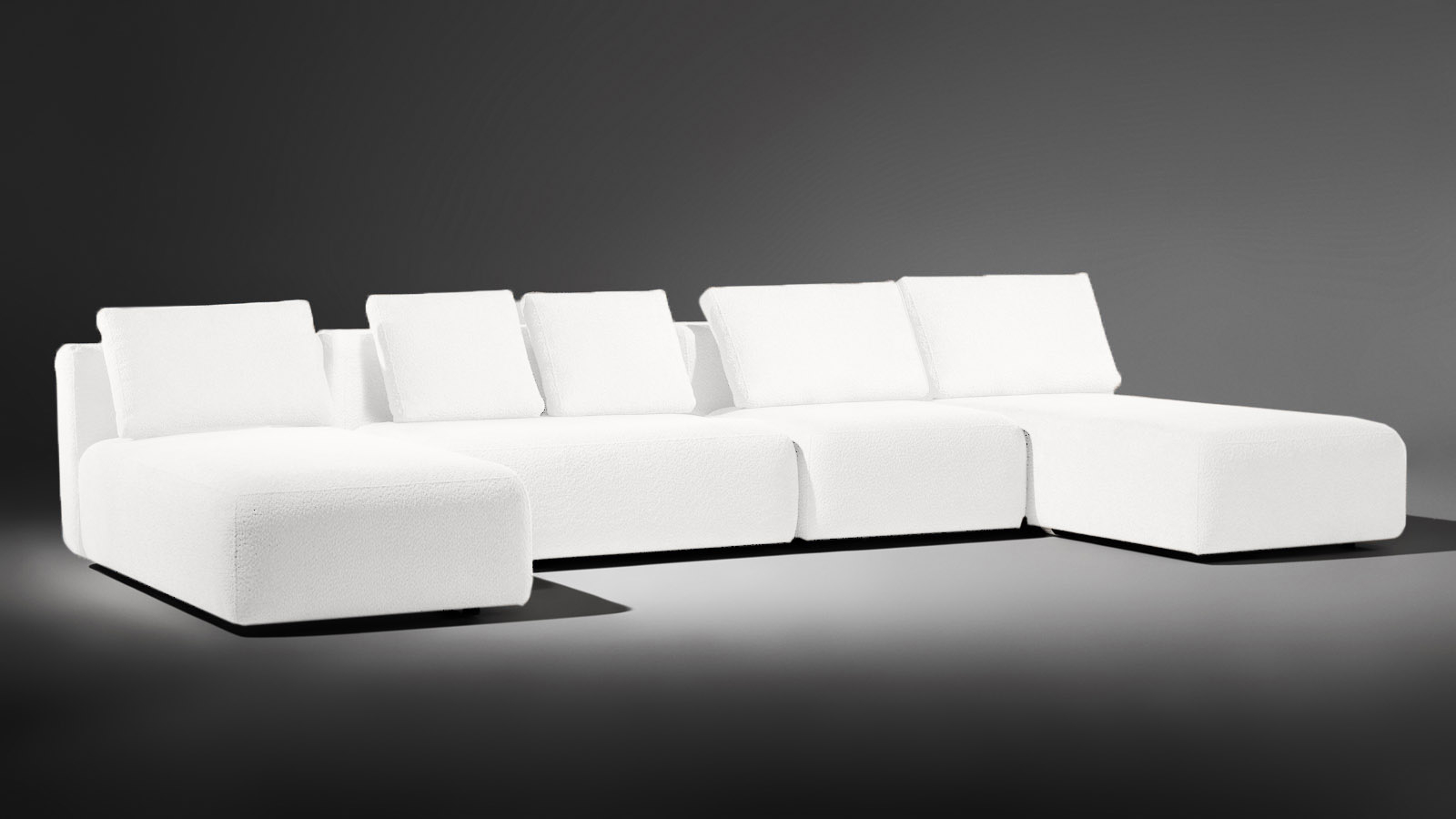 Диван модульный Molto, 4 секционный, 170+125+85+170+85+125+85+85, ткань Soul 000 57 — купить в Озерце