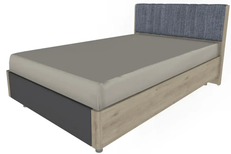 Кровать КР-5011-ГС-АМ (Гикори Джексон Светлый/Антрацит Матовый) - купить в Озерце