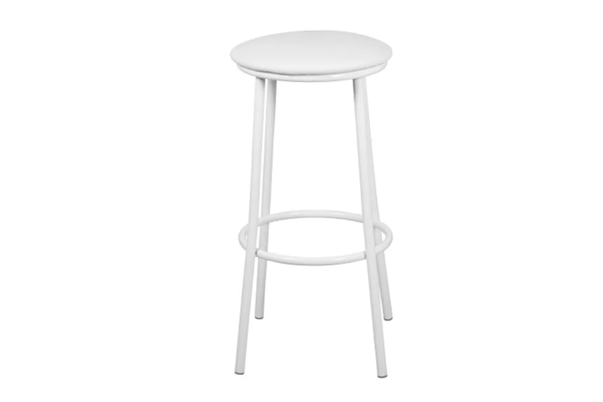 Табурет Барный каркас белый, экокожа (Стандарт Белый) СРП 020-01 - купить в Озерце