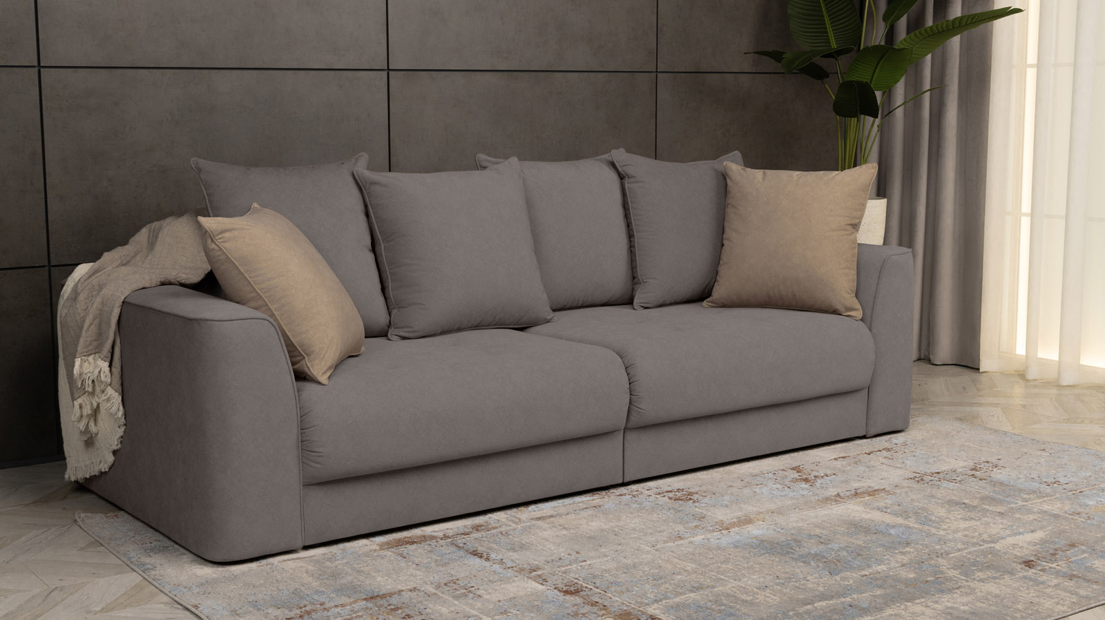 Диван -кровать Monako New, Тк. Galaktika ash 113x256 — купить в Озерце