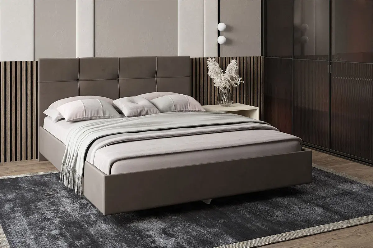 Кровать Каприз на латах 140х200 (Newtone CACAO (капучино)) - купить в Озерце