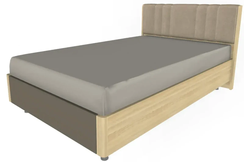 Кровать КР-5011-АС-ЛМ (Ясень Асахи/Латте Матовый) - купить в Озерце