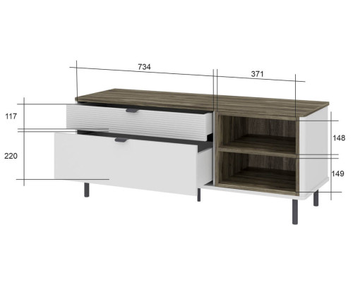 Симпл тумба RTV 2S2N — Мебель-центр Озерцо
